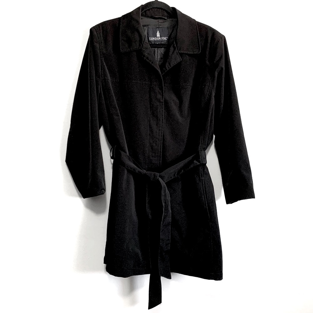 London Fog Black Trench Coat